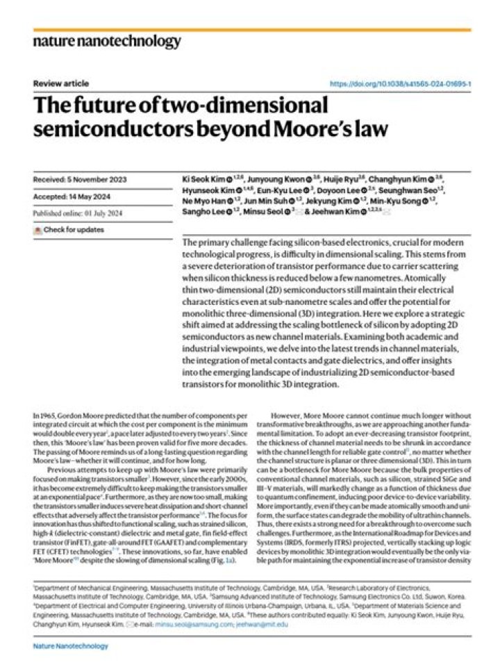 The Future of Two Dimensional Semiconductors Beyond Moore's Law